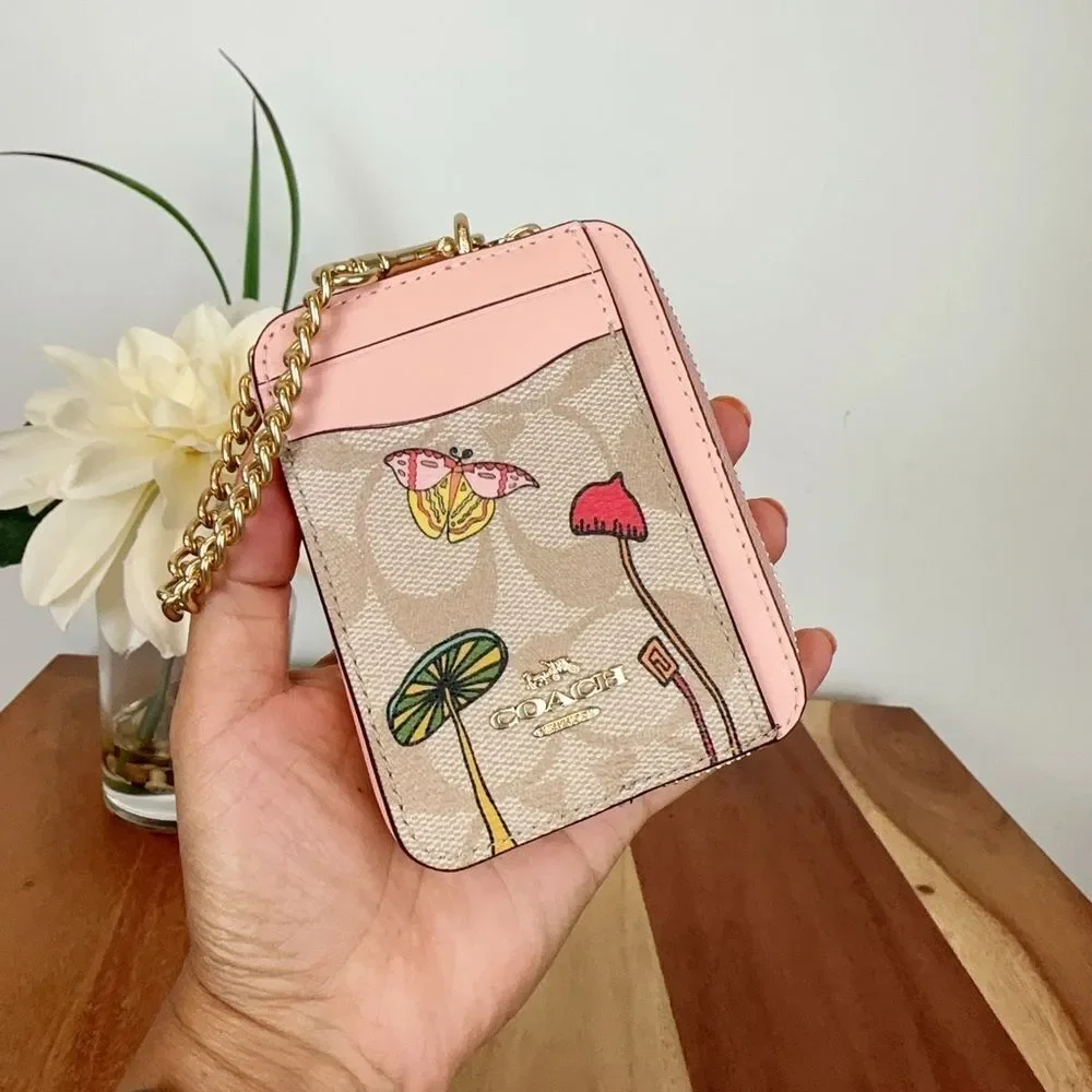 NWT Coach X Observed By Us Zip Card Case In‎ Signature Canvas